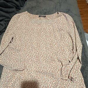 Allegra K Pink Floral Blouse